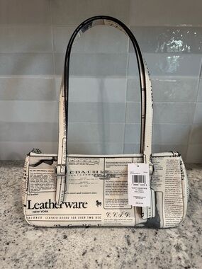 NWT Asher Newspaper Print Bag